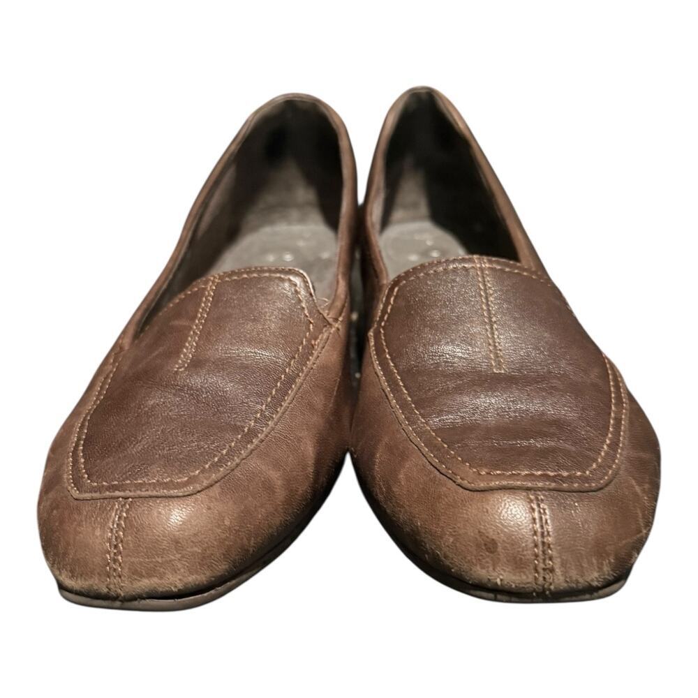 Clarks Women’s Brown Leather Loafers Comfort Slip On Shoes Size 9.5M - Picture 3 of 10